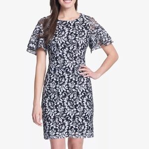 Tommy Hilfiger Floral-Lace Bell-Sleeve Dress